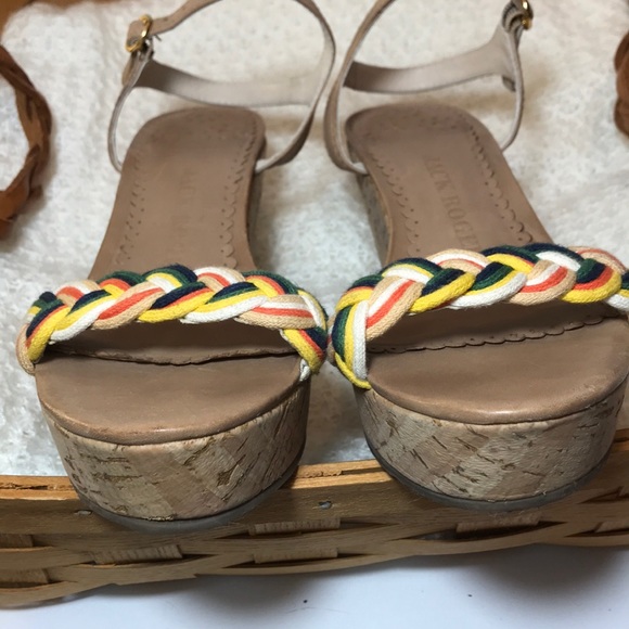 EUC Jack Rodgers Braided cork wedge Sandals size 6 - Picture 8 of 8